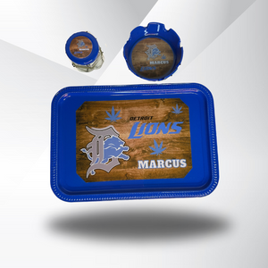 Sports Team Tray Set w/ Woodgrain